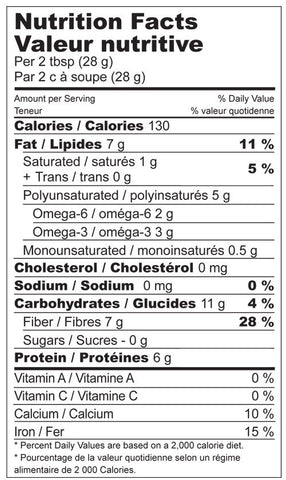 Nutrition Facts for Skinny B breakfast cereal