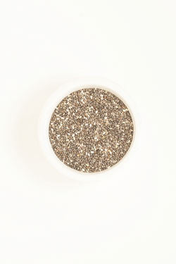 Serving of organic, non-GMO chia seeds